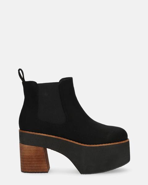 Marjorie - Platform Wooden Heels Boots