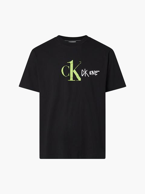 Camiseta De Algodón Orgánico Con Logo - Ck One