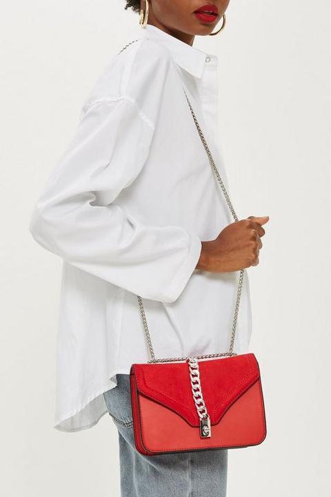 Womens Daisy Chain Crossbody Bag - Red, Red