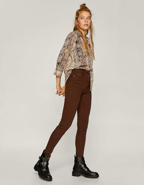 Pantaloni Neri Super High Waist Marrone