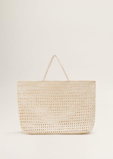 Bolso Shopper Crochet de Mango en 21 Buttons