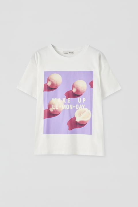 Camiseta Blanca Ilustración Limones