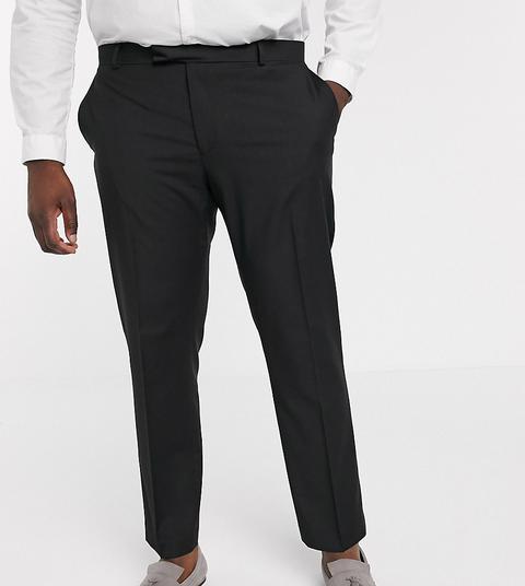 Asos Design Plus Slim Suit Trousers In Black