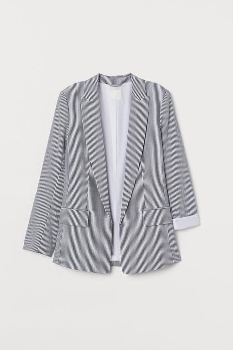Gerader Blazer - White - Damen