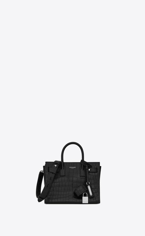 Sac De Jour Nano In Crocodile Embossed Leather