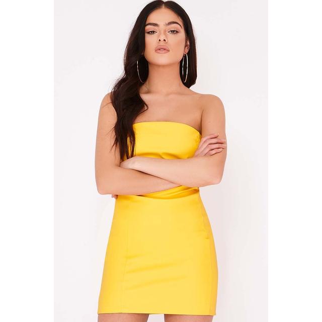 yellow vinyl dress