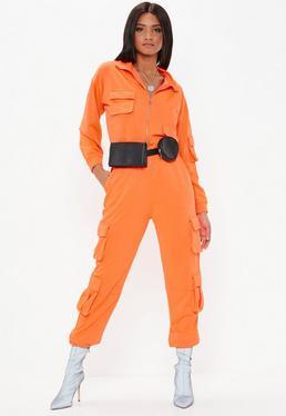 Orange Cargo Style Utility