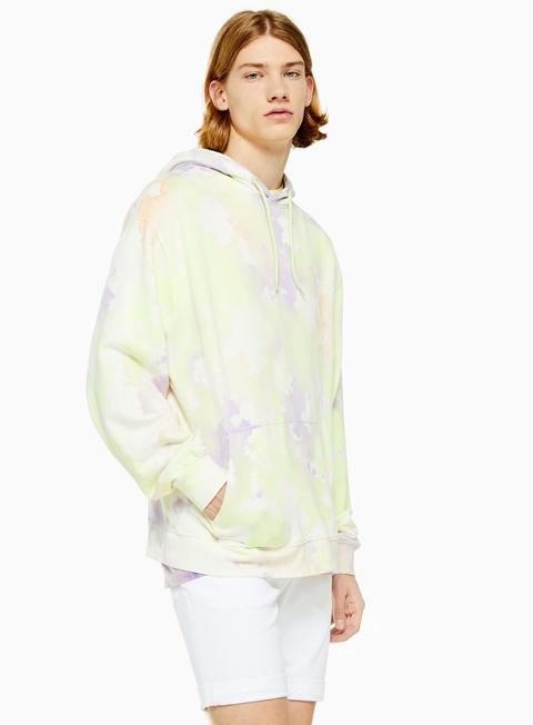 Mens Multicoloured Tie Dye Hoodie, Multi