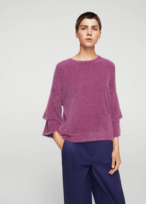 Pullover Texture Maniche Scampanate