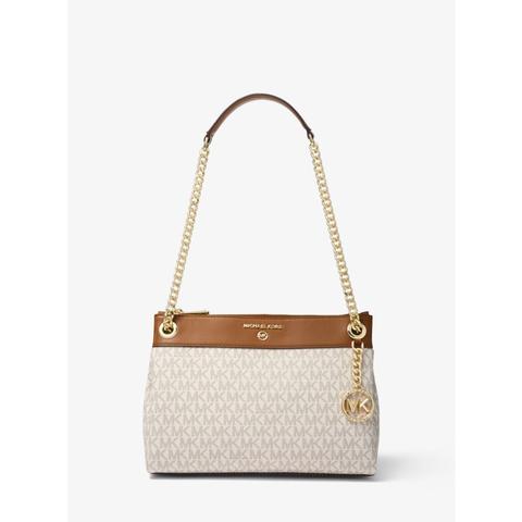 Mkbolso De Hombro Susan Pequeño Transformable Con Logotipo - Vainilla/bellota(nude) - Michael Kors