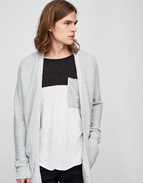 Cardigan In Maglia Tasche