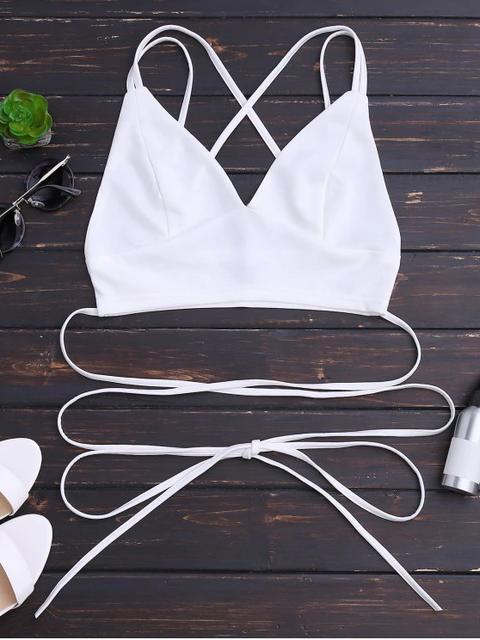 Bralette Crossover Strappy Crop Top