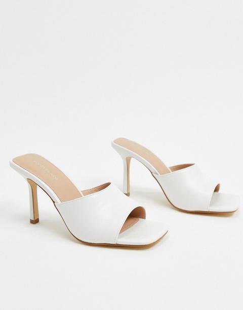 Forever New Square Toe Mule In White