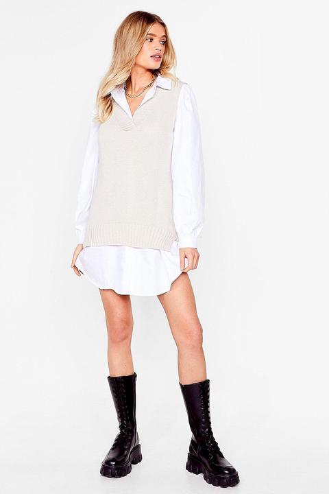Womens V Neck Knitted Vest Top
