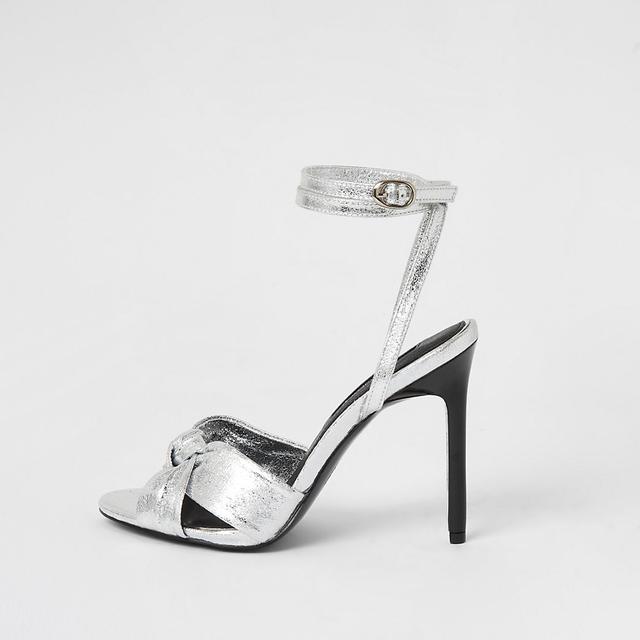 river island silver sandals
