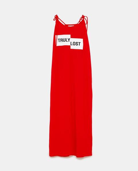 Vestito Lungo Con Scritta