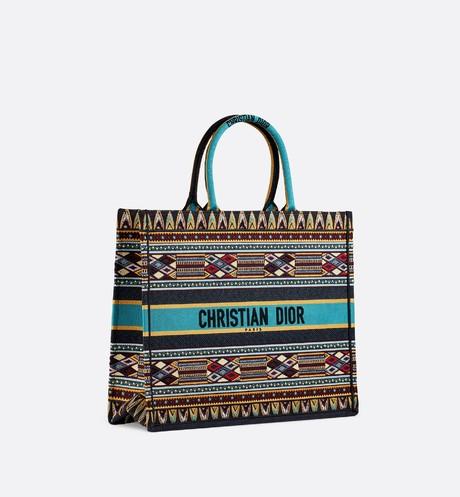BORSA DIOR BOOK TOTE IN TELA RICAMATA CHRISTIAN DIOR