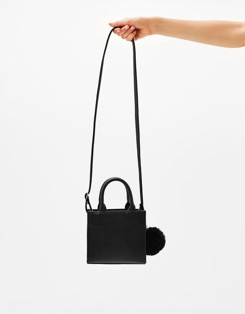 Bolso Mini Tote Pompón