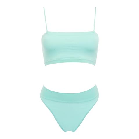 Mint Seamfree Bandeau Lingerie Set