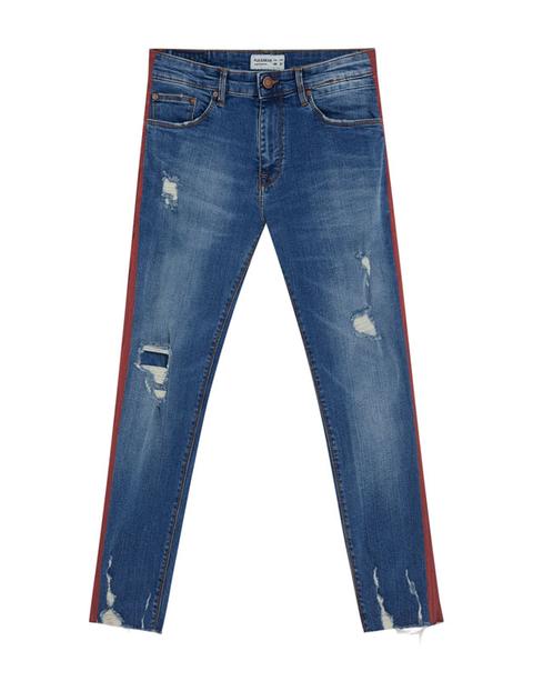 Jeans Skinny Fit Banda Lateral