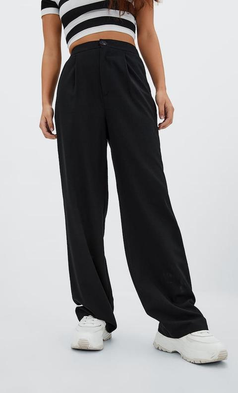 Stradivarius Pantalon Wide Leg Noir 40