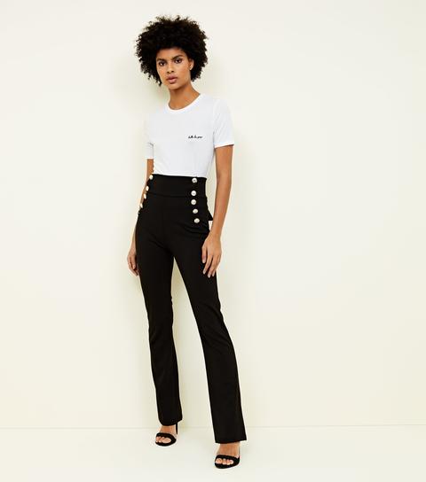 Cameo Rose Black Military Button 