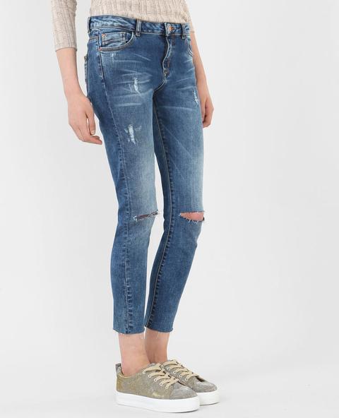 Jeans Skinny Tagli Sulle Ginocchia