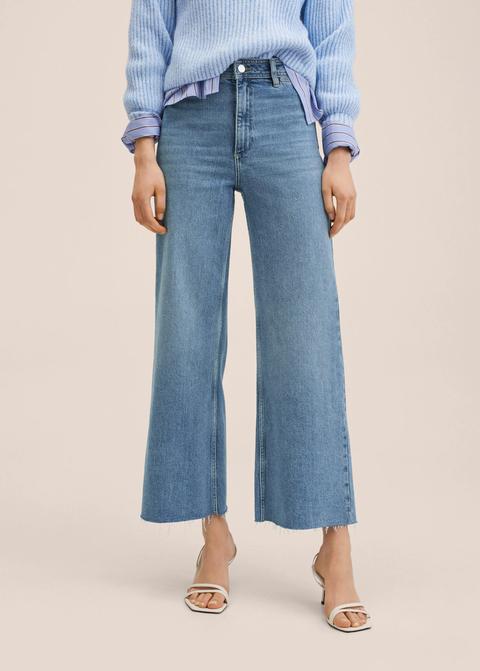 Jeans Culotte Tiro Alto