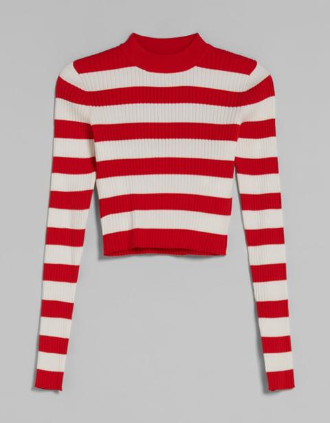 Jersey Cuello Perkins Canalé Rayas