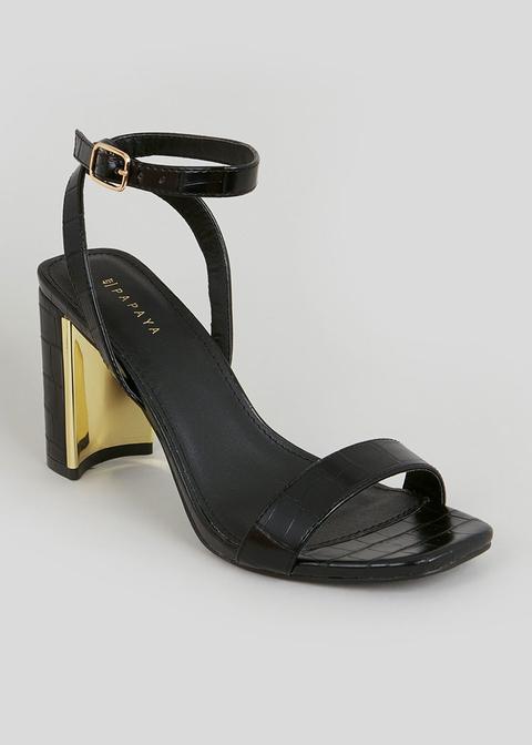 Black Gold Feature Heels from Matalan 