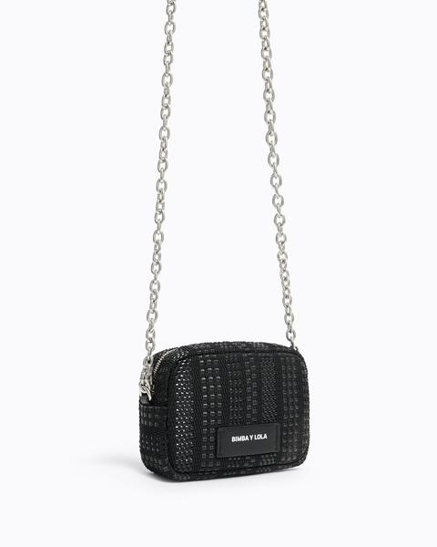 Bolso Bandolera Xs Trenzado Negro