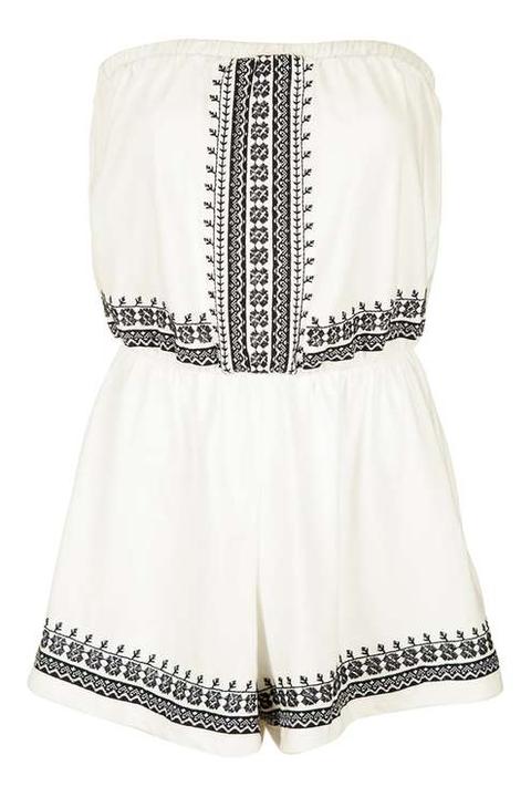 Tall Embroidered Bib Playsuit