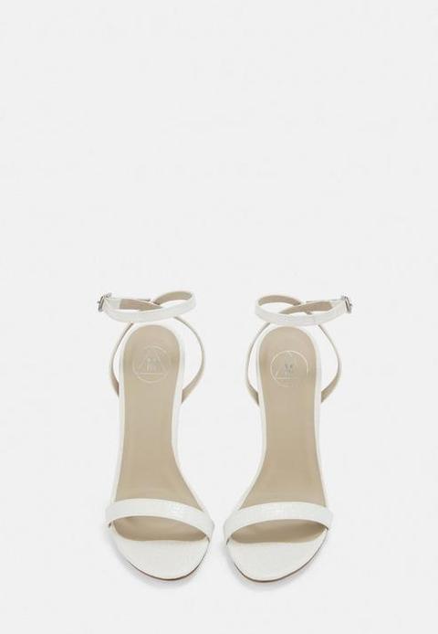 white croc heels