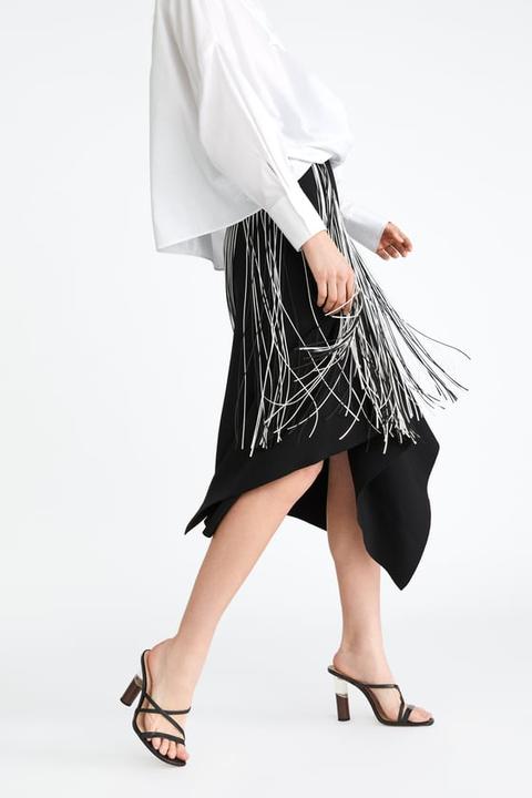 Zara 2024 fringe heels