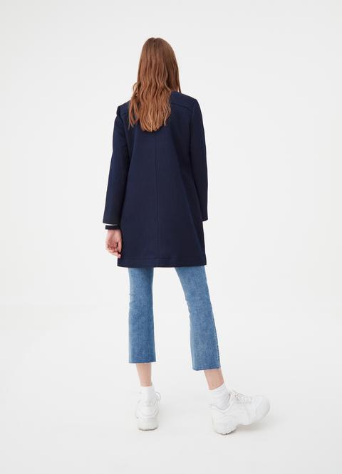Cappotto Stretch Con Bottoni Automatici