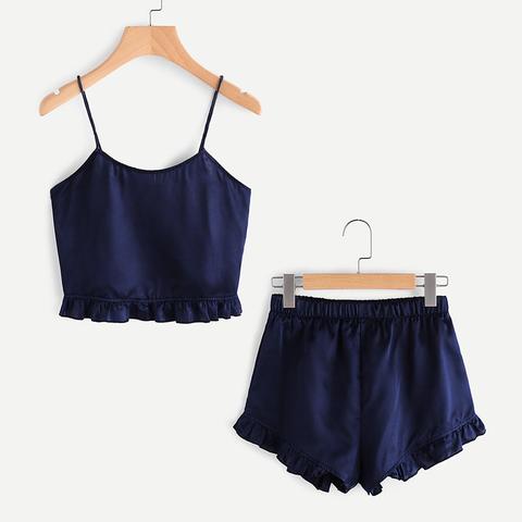 Top Pigiama Camisole Con Pantaloncini