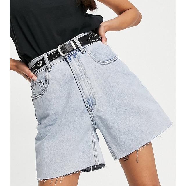 Stradivarius Dad Denim Short In Light 
