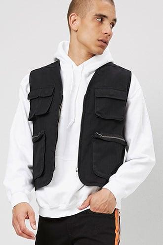 denim utility vest