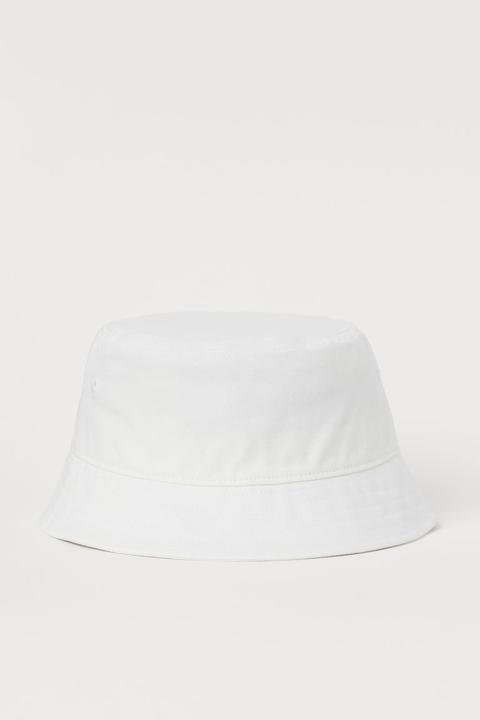 Sombrero Bucket De Algodón - Blanco