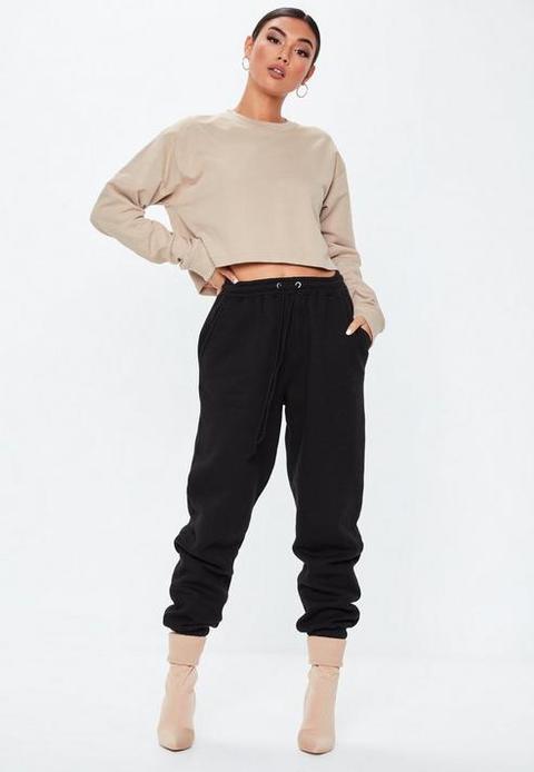 Black Oversized 90s Joggers, Black