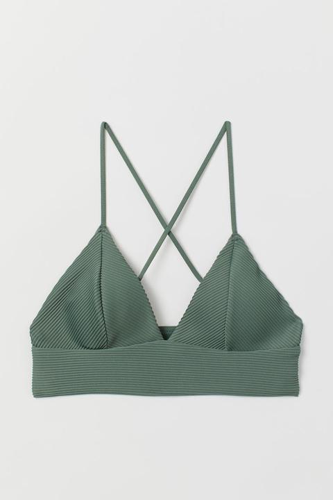 H & M - Bikini Top A Triangolo - Verde