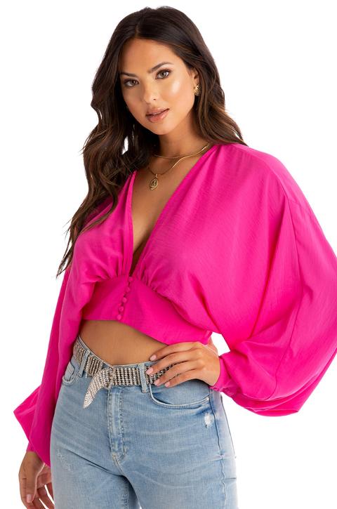 Victorian Top - Hot Pink