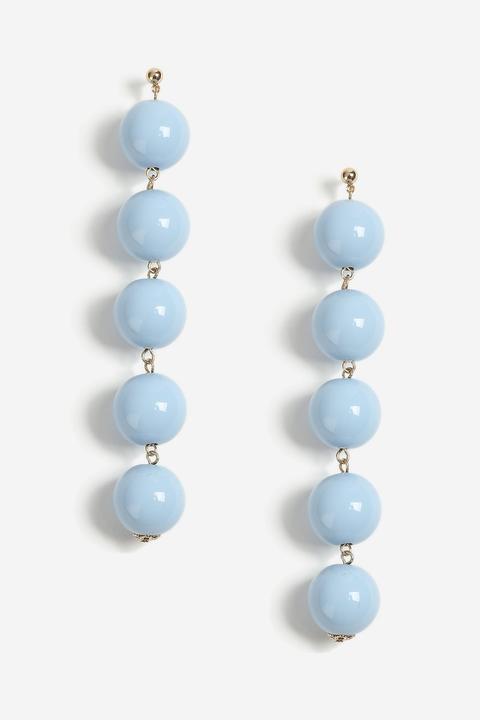 Patent Ball Drop Earrings