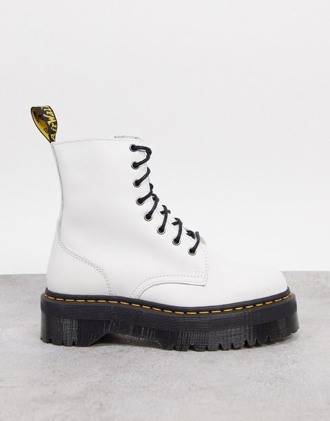 Botas Blancas De Cuero Jadon De Dr Martens-blanco