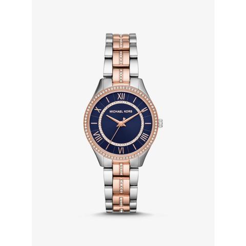 mini lauryn pave silver tone watch