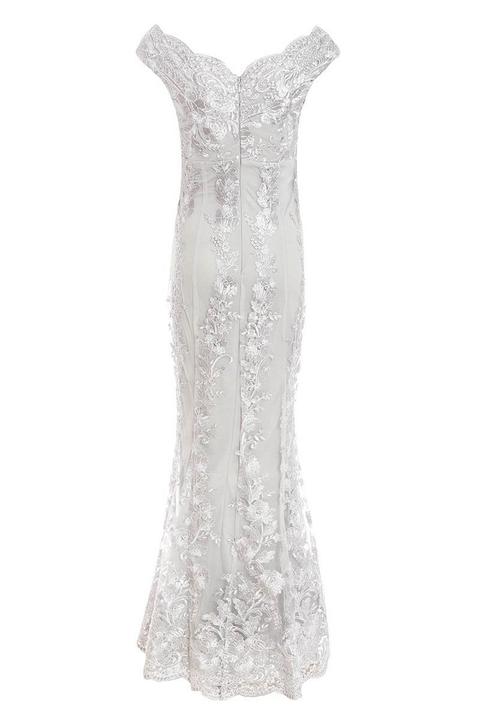 quiz grey bardot dress