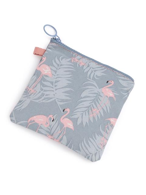 Flamingo & Jungle Print Makeup Bag