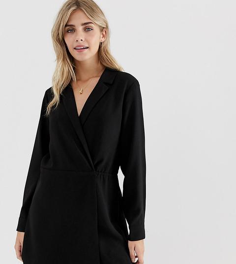 Pimkie - Combishort Coupe Blazer Avec Ceinture Nouée - Noir - Noir