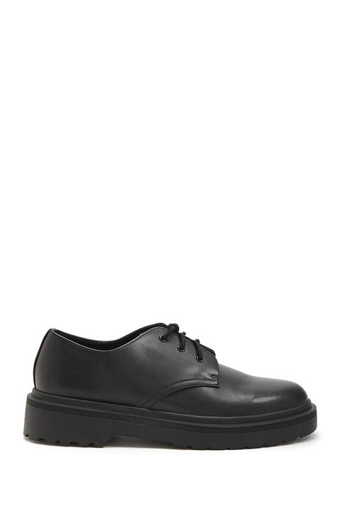 Scarpe Oxford In Pelle Sintetica