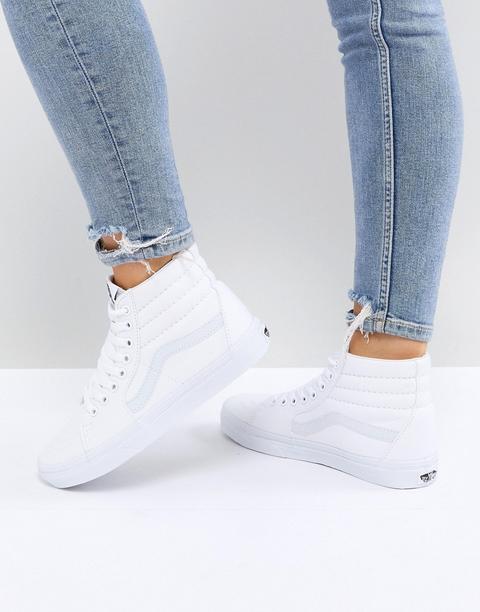 Vans Classic Sk8 Hi Trainers In All White